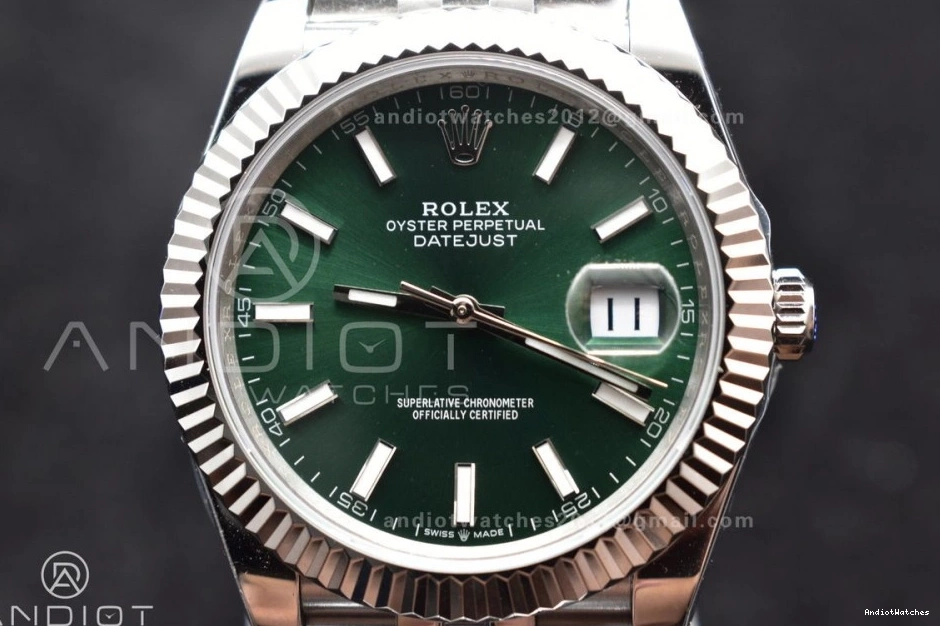 126334 635 41 Steel Dial ComfortFit Green Best SA on Jubilee Bracelet 1:1 904L Sundust Edition DateJust DIWF 0521